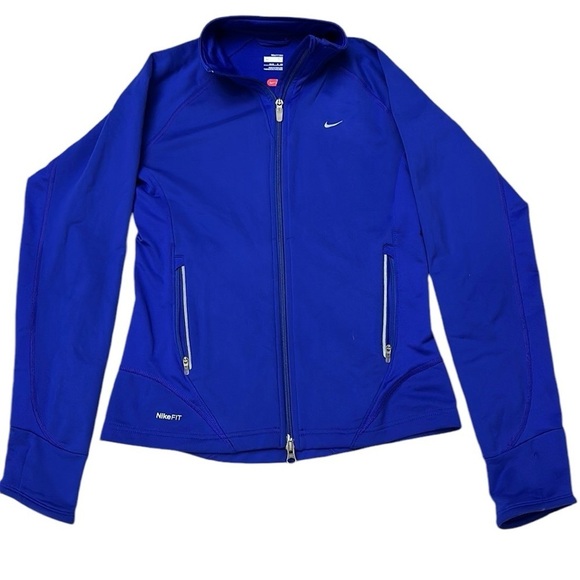 Nike Fit Dry Zip Up Size Small Dark Blue - Picture 1 of 5